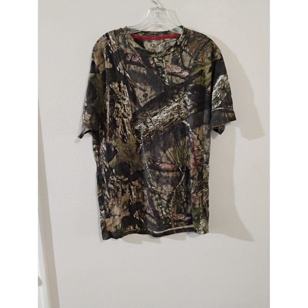 Mossy Oak Mens Camo T-Shirt L 42/44 Scent Control Hunting Break-Up Country Tee